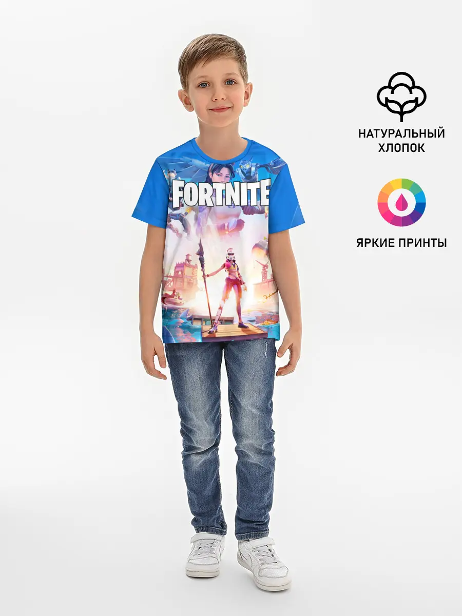 Детская базовая футболка / ФОРТНАЙТ 3 СЕЗОН