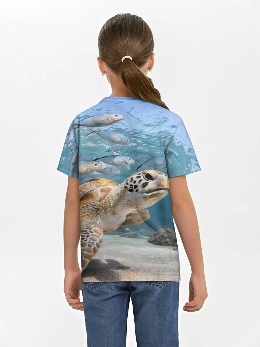 Детская базовая футболка / Морская черепаха