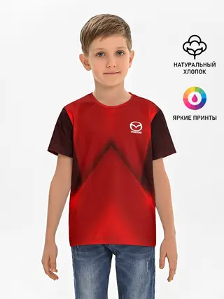 Детская базовая футболка / Mazda car sport RED