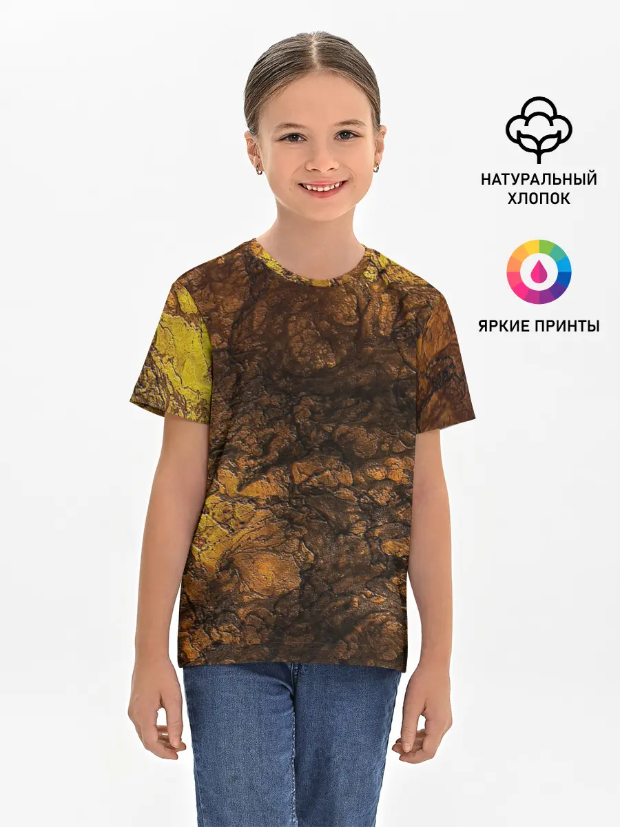 Детская базовая футболка / Абстрактный узор текстура