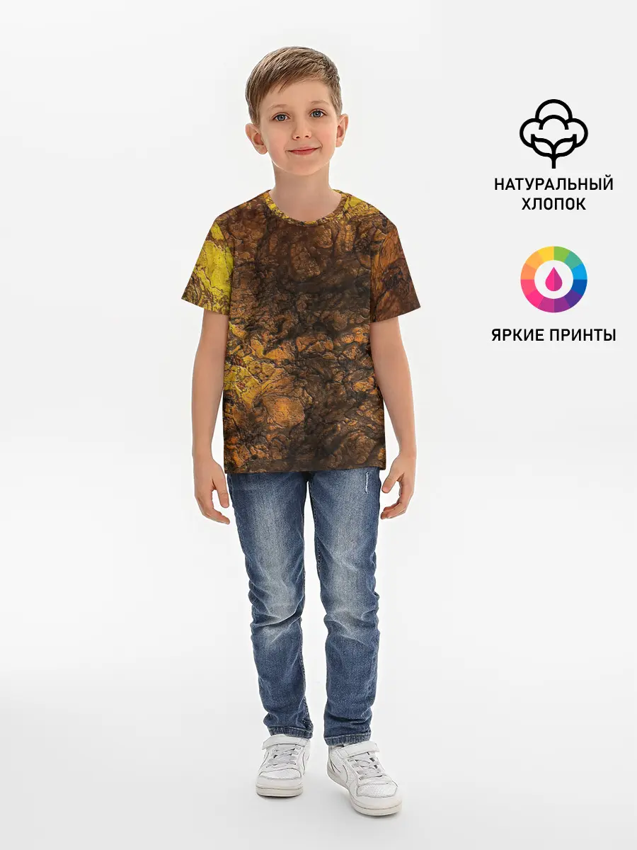 Детская базовая футболка / Абстрактный узор текстура