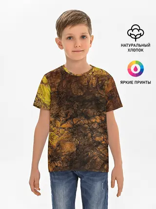 Детская базовая футболка / Абстрактный узор текстура