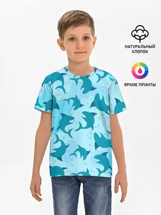 Детская базовая футболка / Акулы