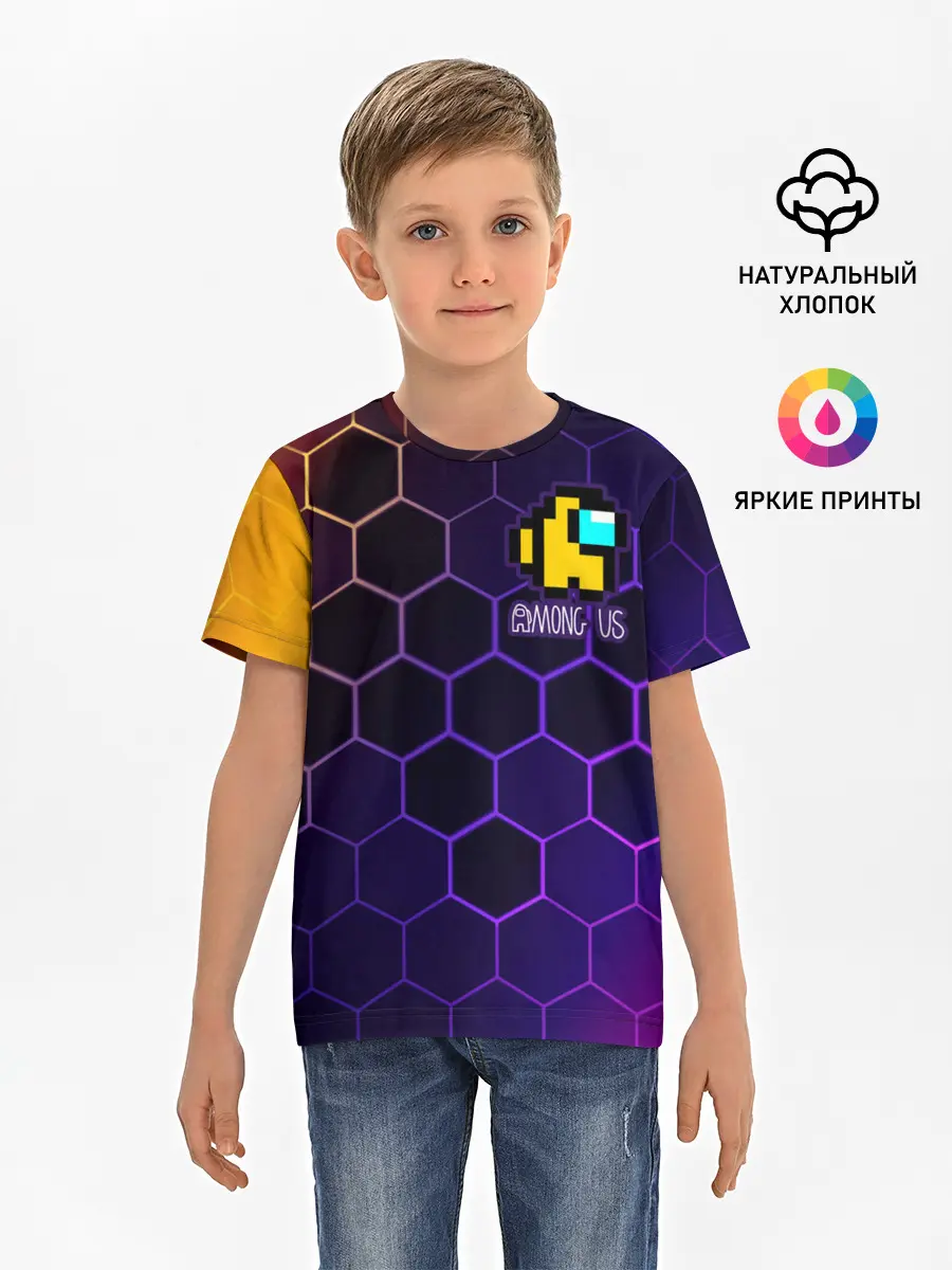 Детская базовая футболка / AMONG US / АМОНГ АС