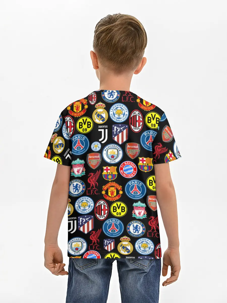Детская базовая футболка / ЛОГО ФУТБОЛЬНЫХ КОМАНД