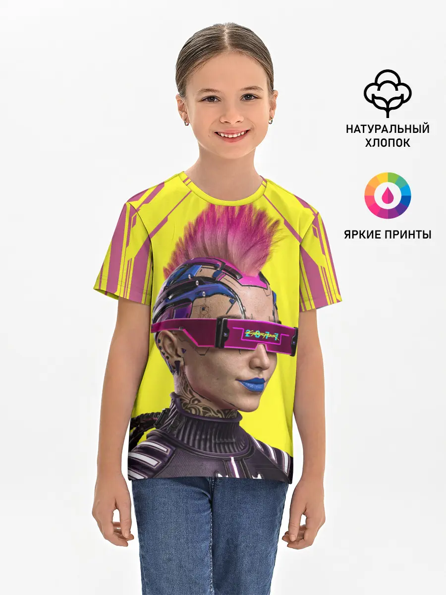 Детская базовая футболка / CYBERPUNK 2077 | КИБЕРПАНК