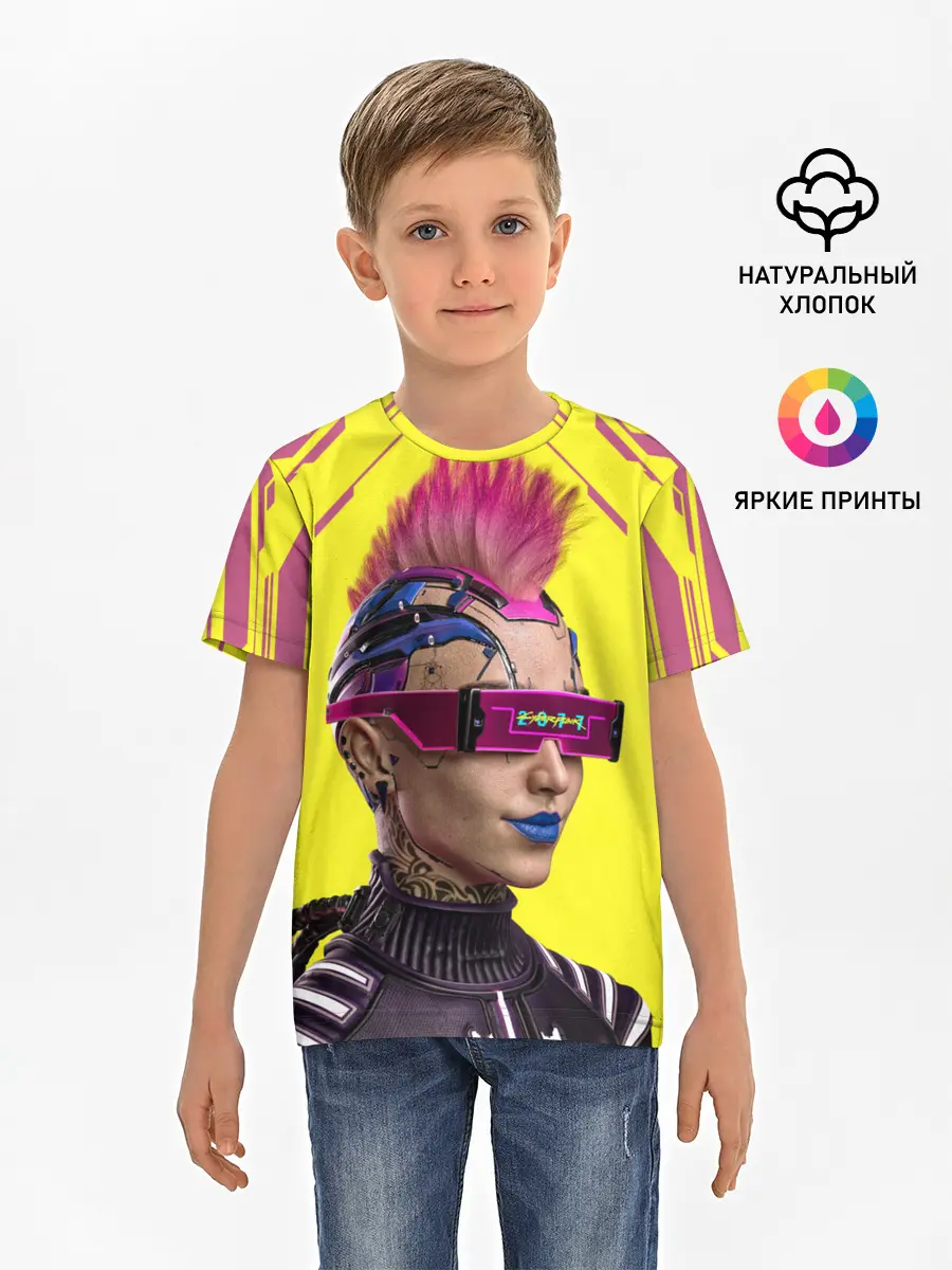 Детская базовая футболка / CYBERPUNK 2077 | КИБЕРПАНК