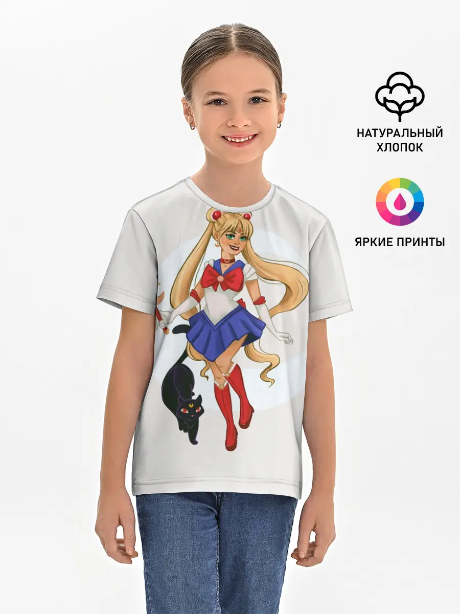 Детская базовая футболка / Sailor Moon