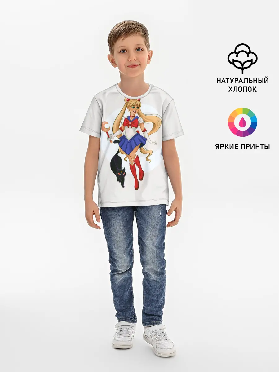Детская базовая футболка / Sailor Moon