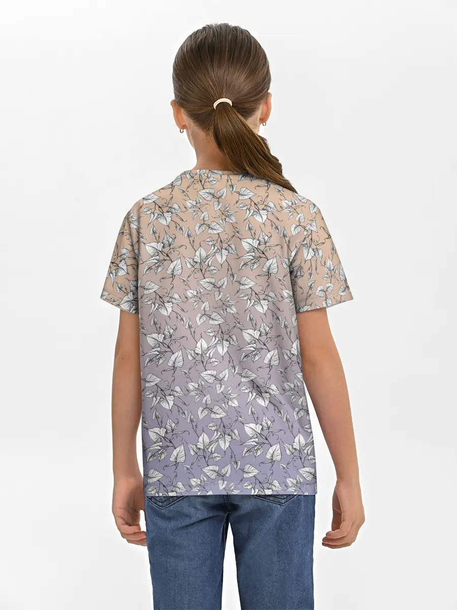 Детская базовая футболка / Плющ и градиент