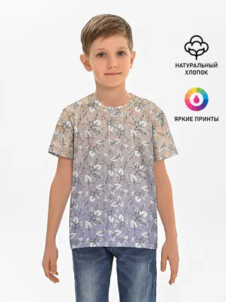 Детская базовая футболка / Плющ и градиент
