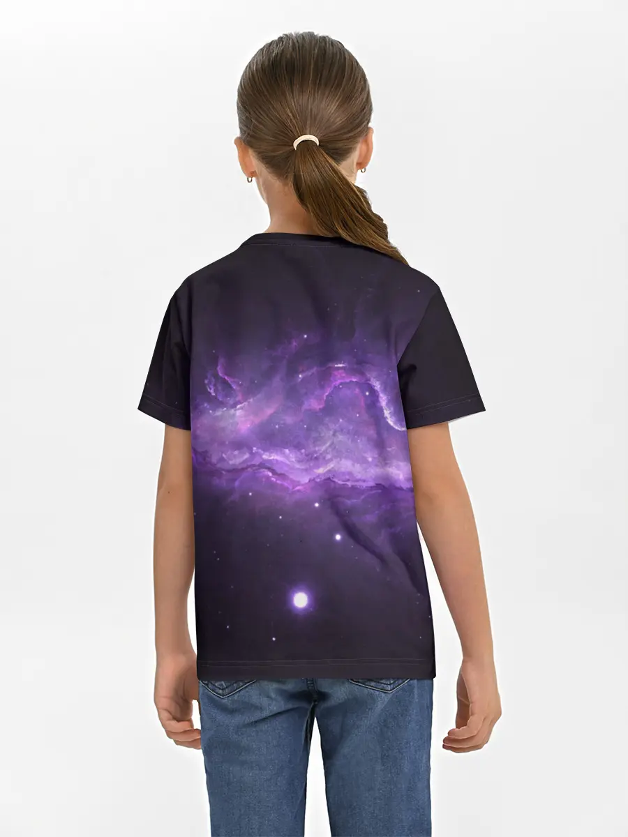 Детская базовая футболка / BTS SPACЕ 3D / БТС КОСМОС