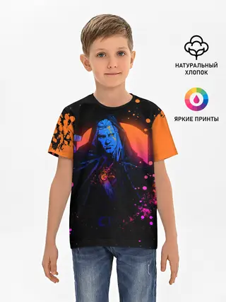 Детская базовая футболка / Ведьмак в таверне