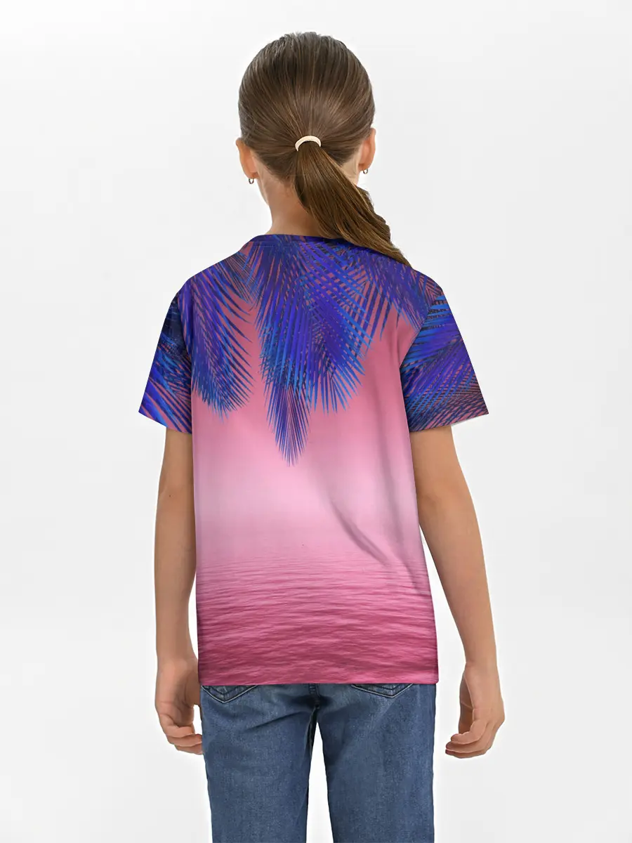 Детская базовая футболка / Неоновые Тропики