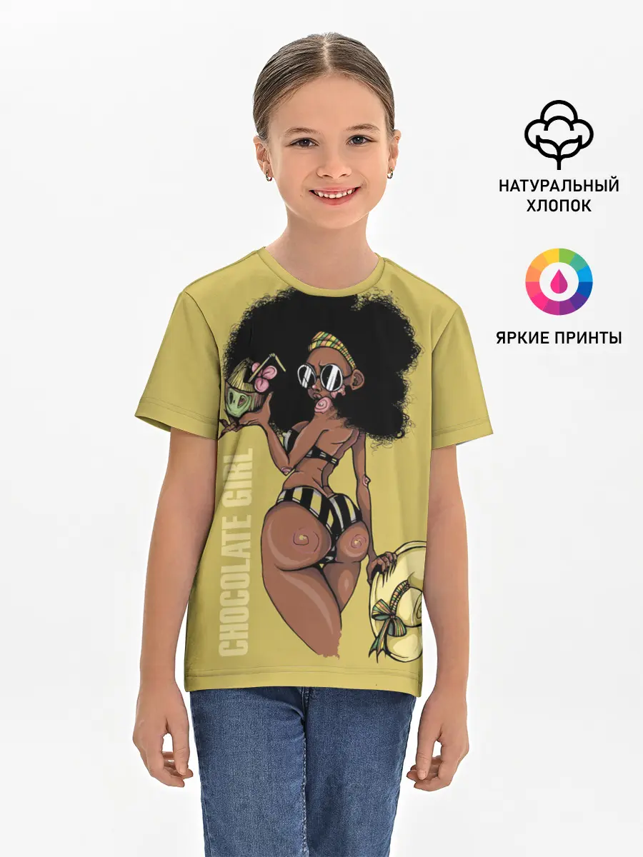 Детская базовая футболка / Chocolate girl