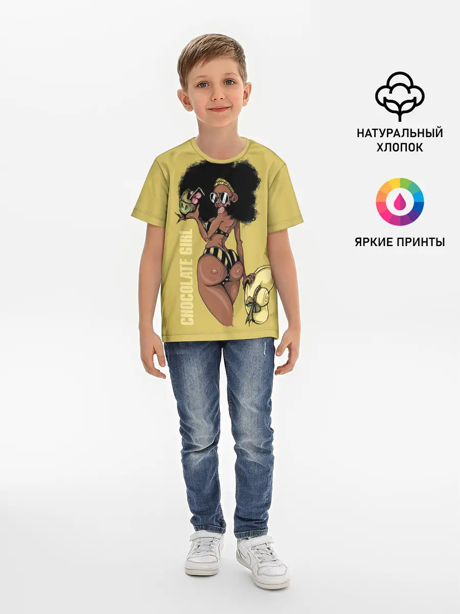 Детская базовая футболка / Chocolate girl