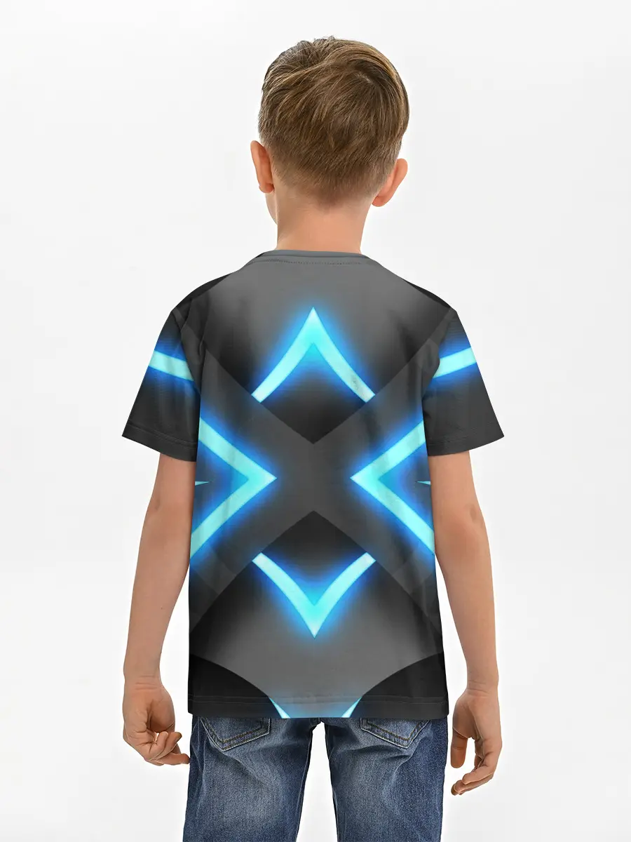 Детская базовая футболка / НЕОНОВЫЕ СТРЕЛКИ 3D