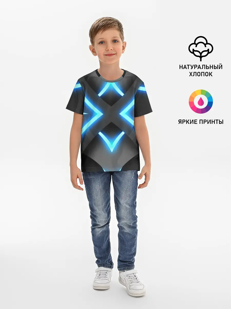 Детская базовая футболка / НЕОНОВЫЕ СТРЕЛКИ 3D