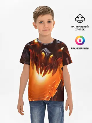 Детская базовая футболка / Дракон Лавы