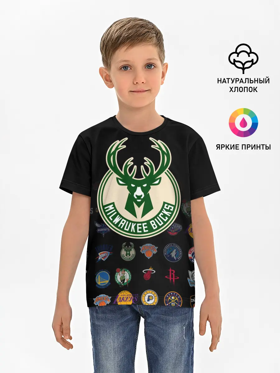 Детская базовая футболка / Milwaukee Bucks