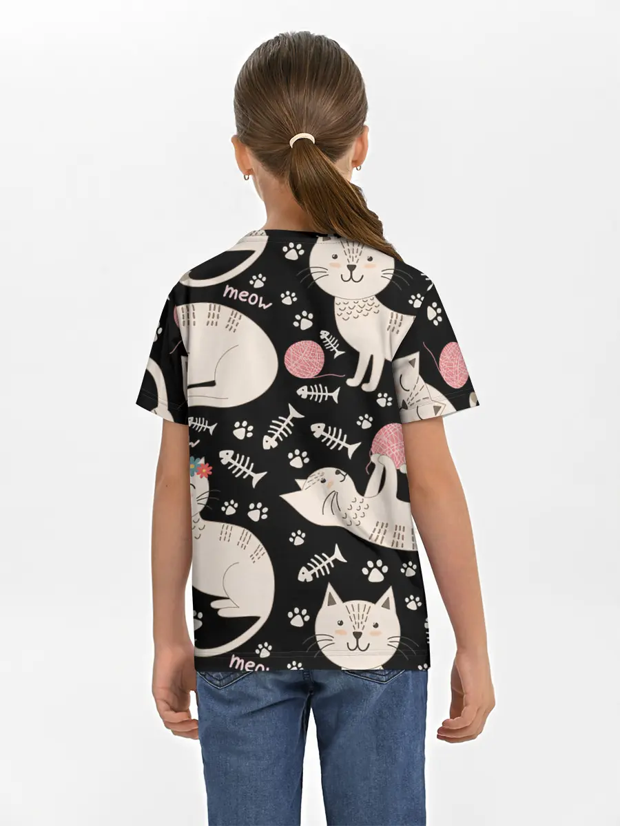 Детская базовая футболка / Милые кошечки