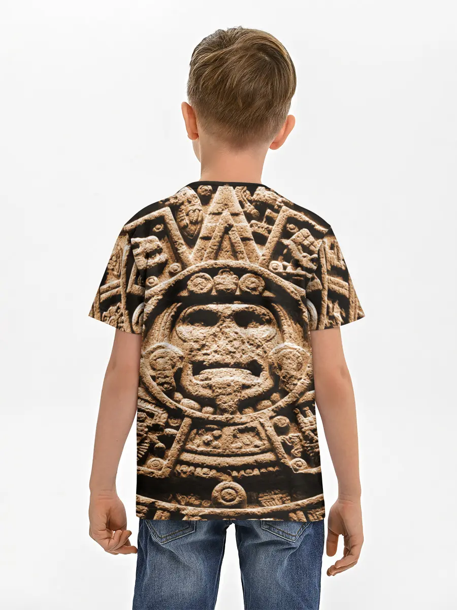 Детская базовая футболка / Ацтекский Календарь