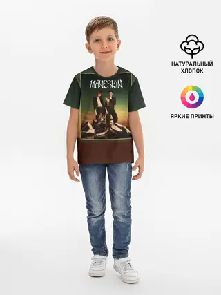 Детская базовая футболка / Maneskin в лучах заката