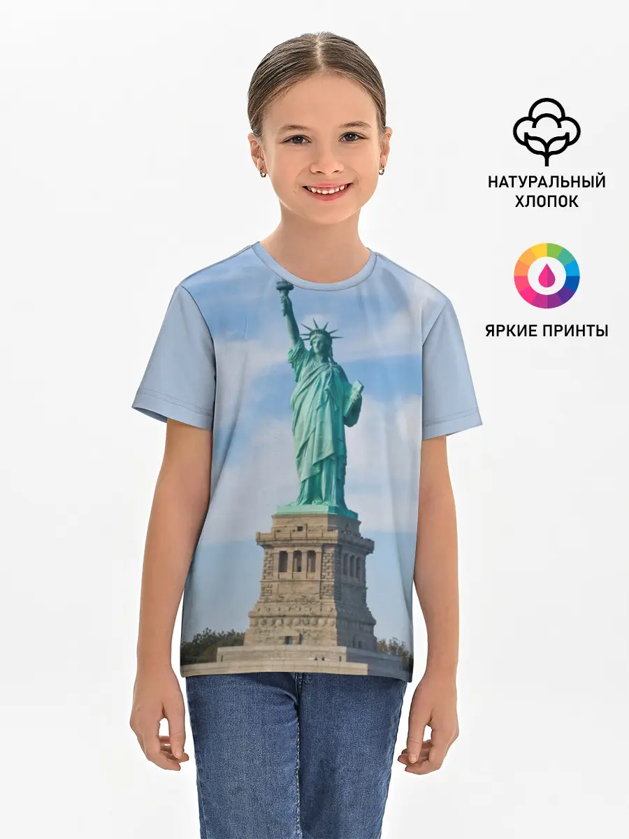 Детская базовая футболка / Статуя свободы