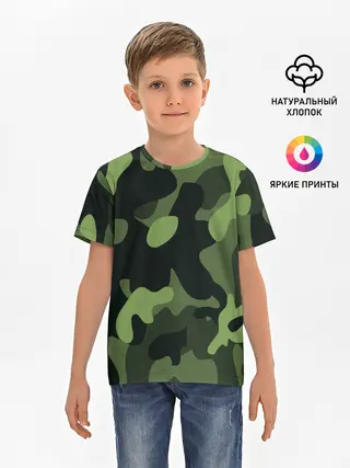 Детская базовая футболка / Камуфляж