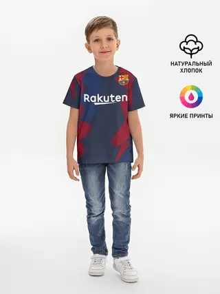 Детская базовая футболка / Barcelona PreMatch home