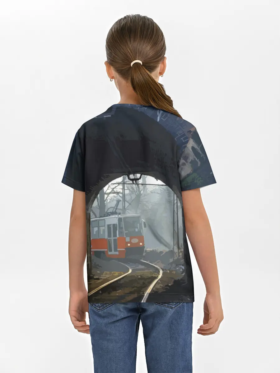 Детская базовая футболка / Трамвай