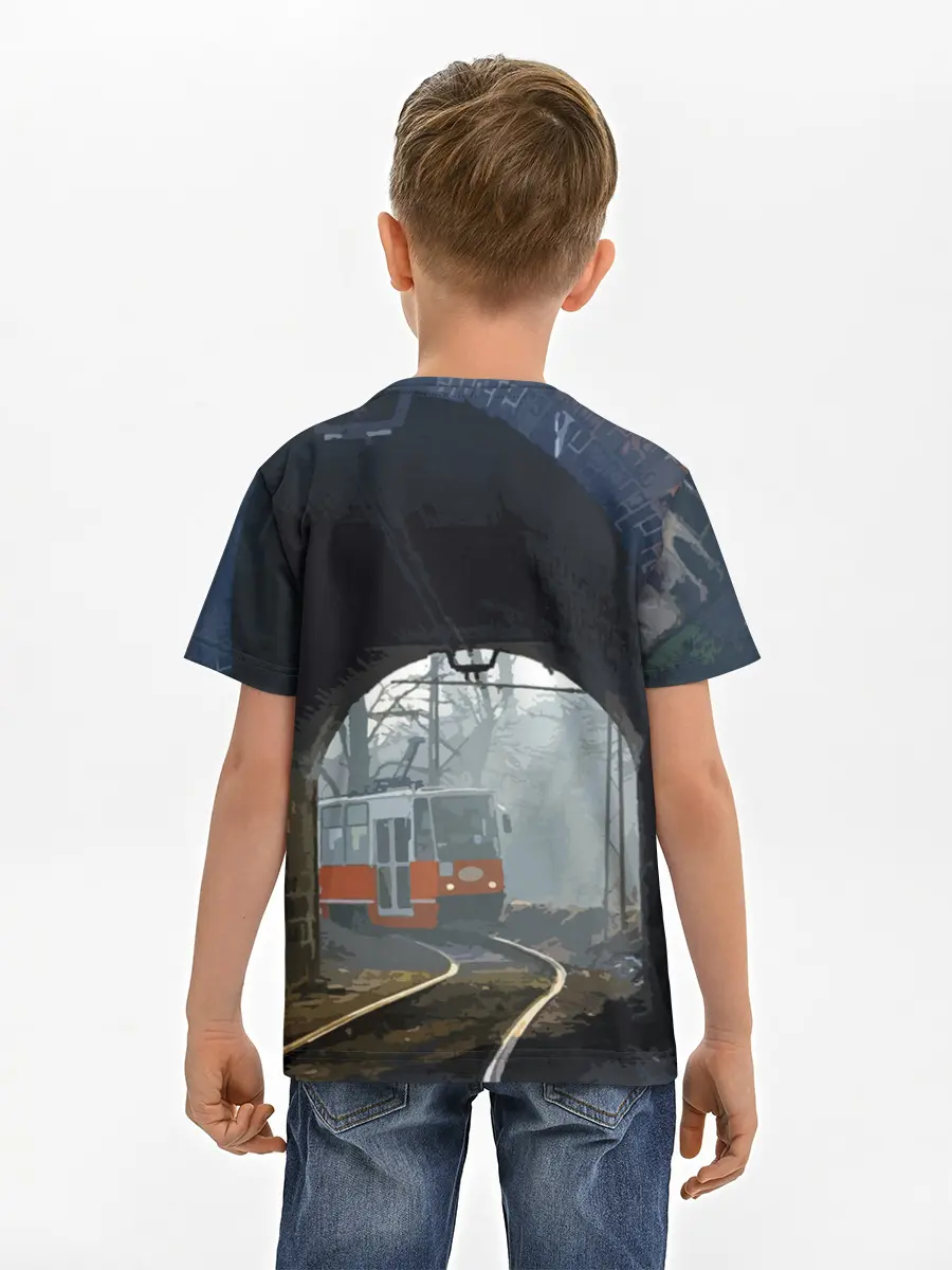 Детская базовая футболка / Трамвай