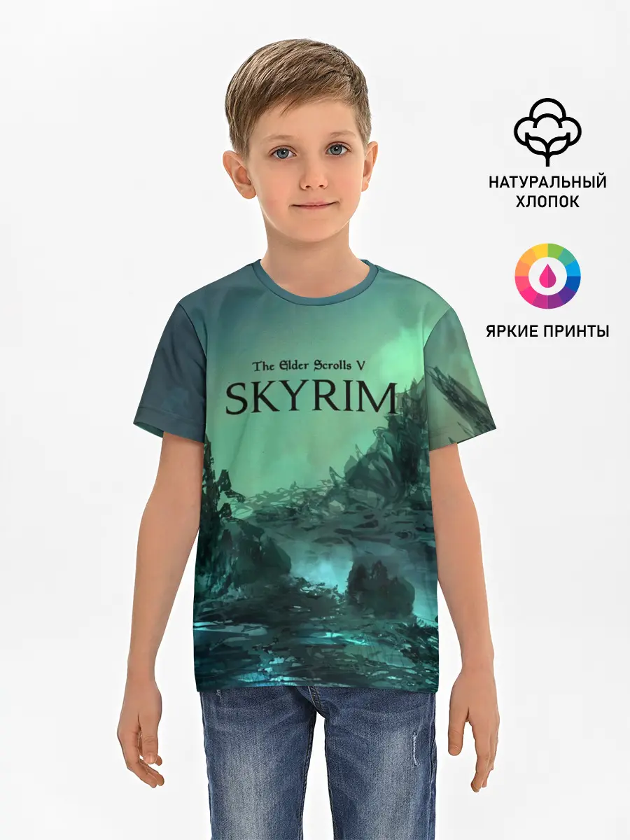 Детская базовая футболка / SKYRIM
