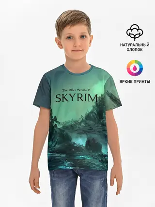 Детская базовая футболка / SKYRIM