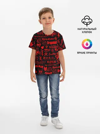 Детская базовая футболка / ЛОГОТИПЫ АНИМЕ