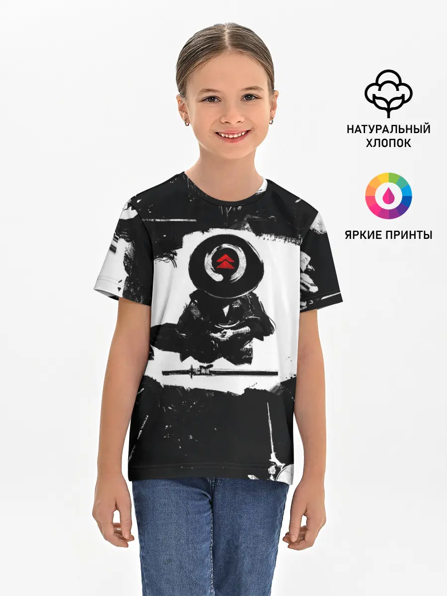 Детская базовая футболка / Ghost of Tsushim | Призрак Цусимы