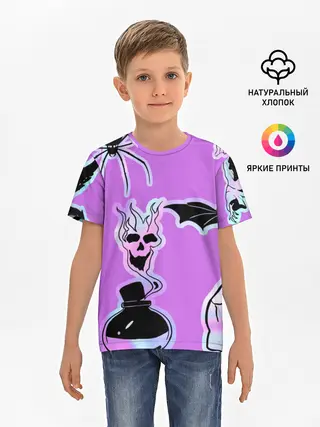 Детская базовая футболка / Зелье смерти,паук-Holographica