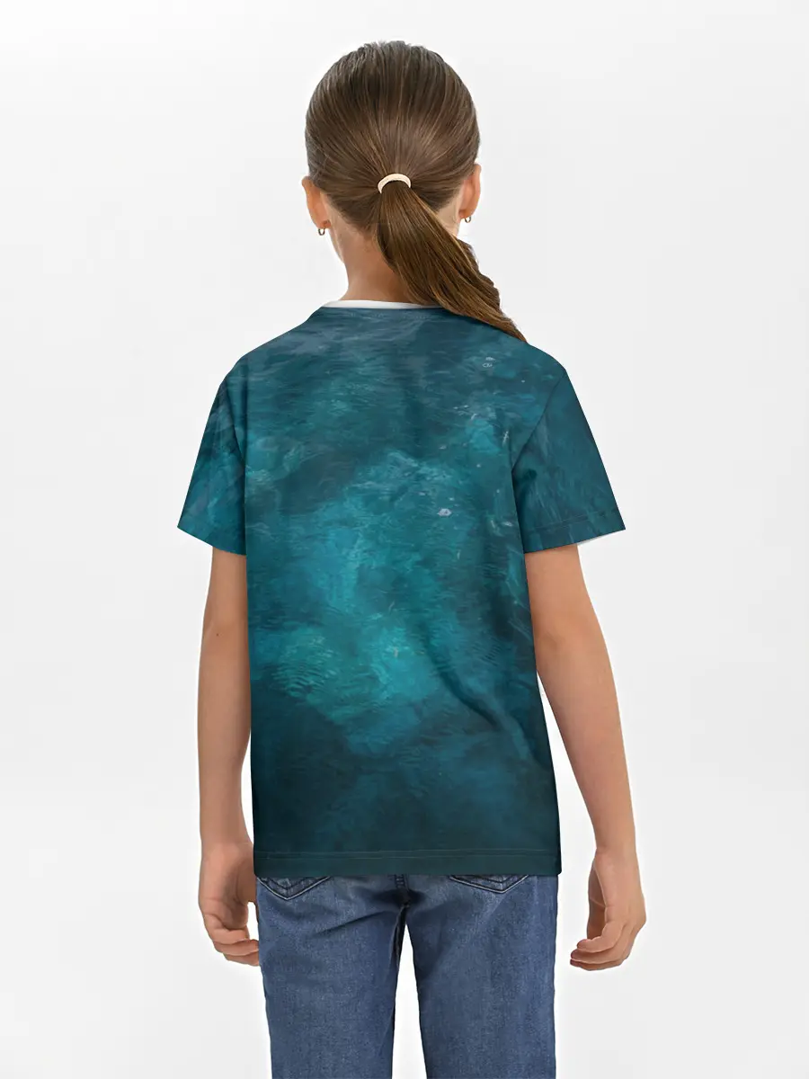 Детская базовая футболка / Лазурь