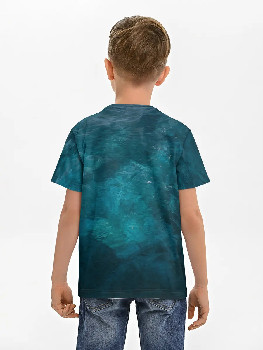 Детская базовая футболка / Лазурь