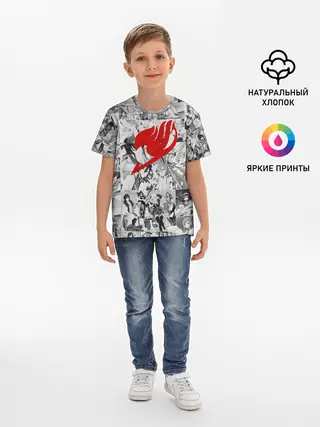 Детская базовая футболка / Все герои Фейри Тейл