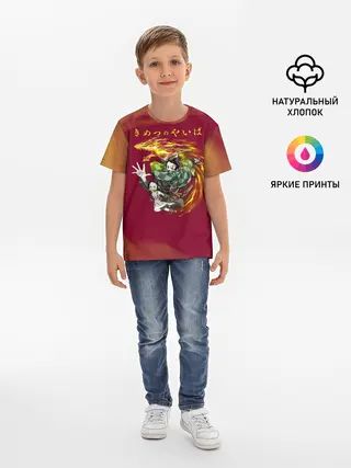 Детская базовая футболка / Танджиро и Незуко Камадо