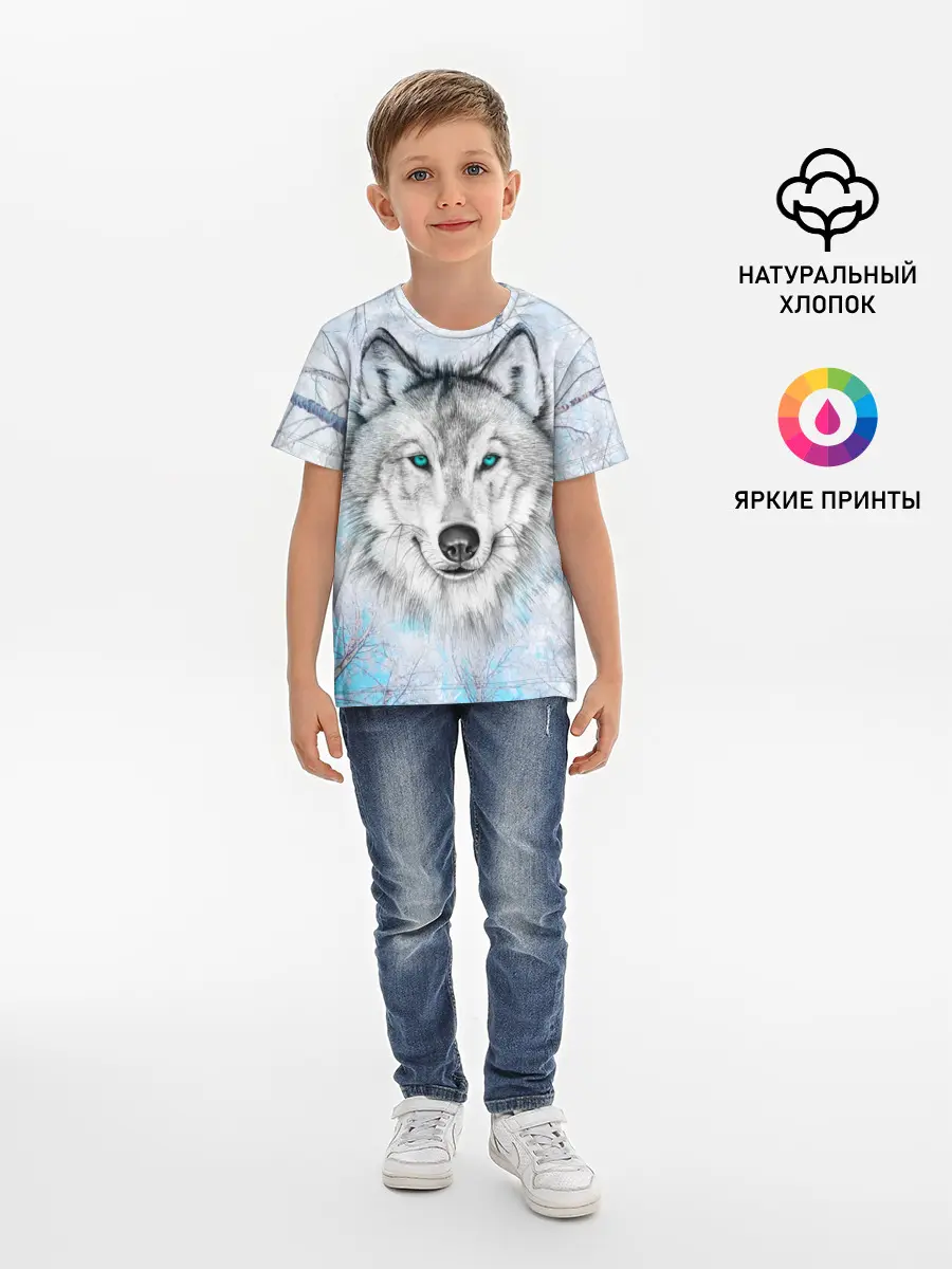 Детская базовая футболка / Волк