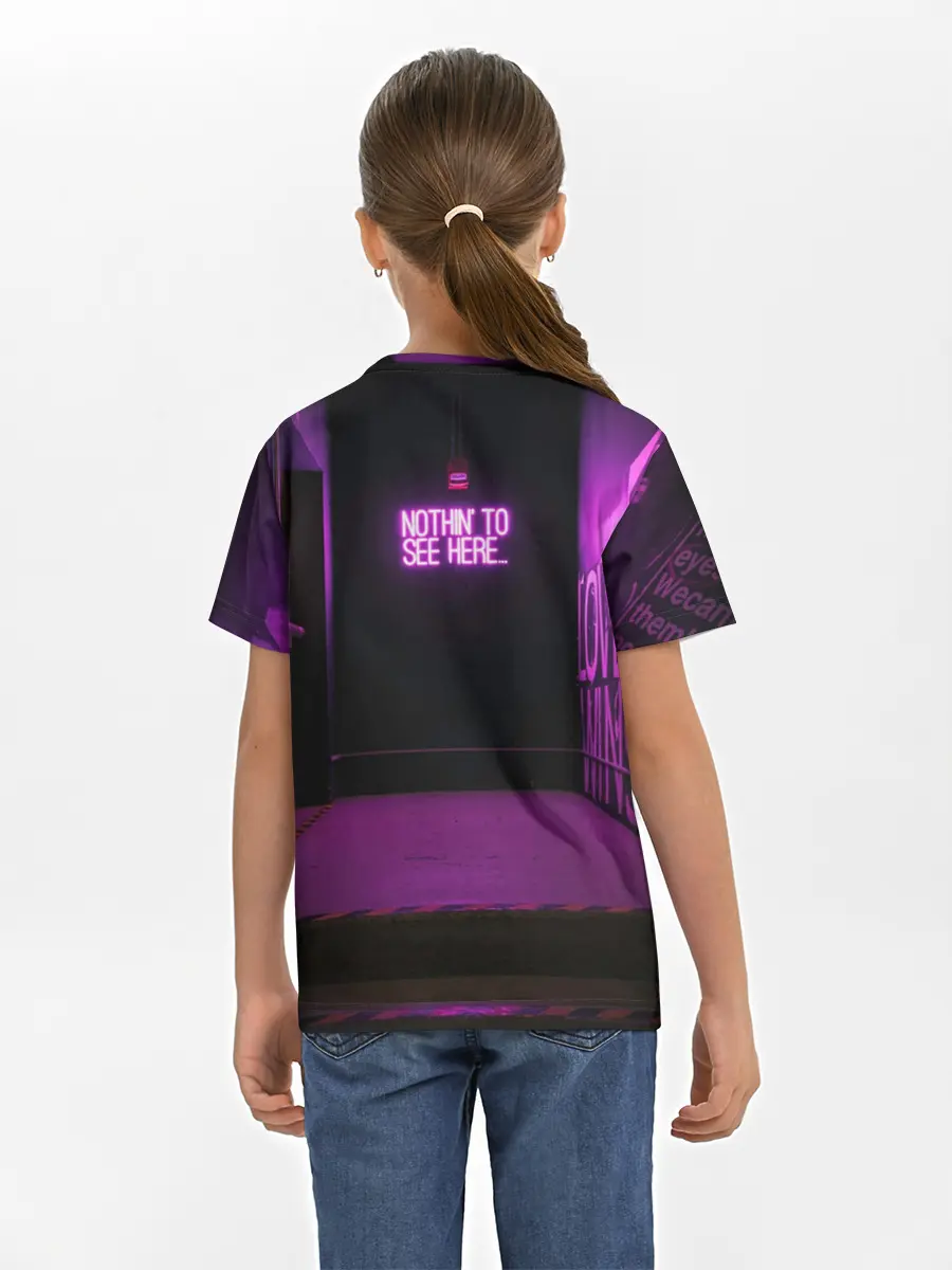 Детская базовая футболка / Неоновый стиль