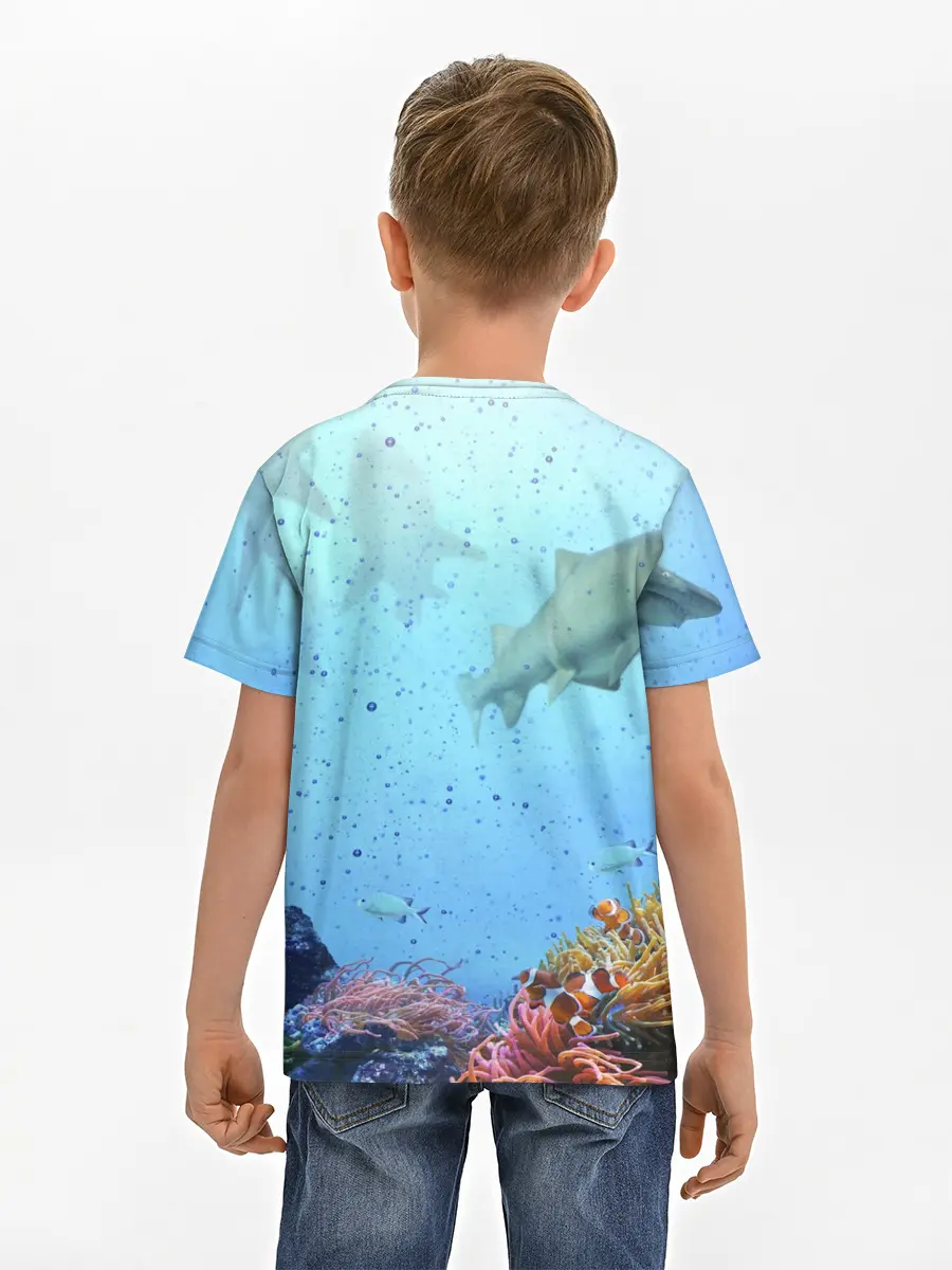 Детская базовая футболка / акулы