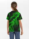 Детская базовая футболка / МОЛНИЯ GREEN NEON
