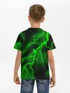Детская базовая футболка / МОЛНИЯ GREEN NEON