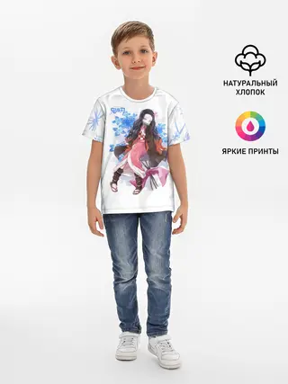 Детская базовая футболка / Незуко Камадо Kimetsu no Yaiba