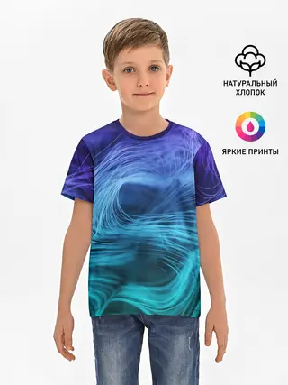 Детская базовая футболка / Линии материи