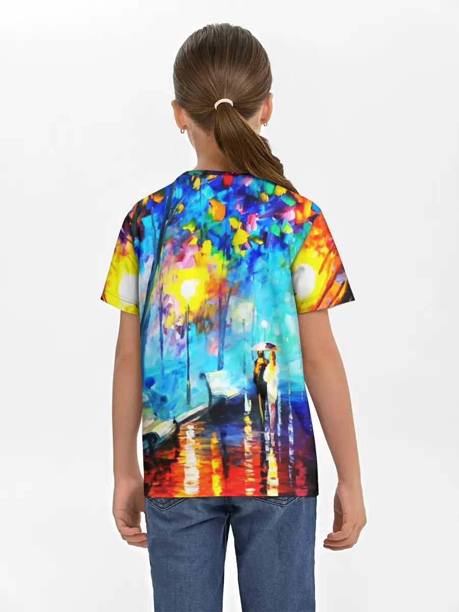 Детская базовая футболка / ВЕЧЕРНЯЯ ПРОГУЛКА