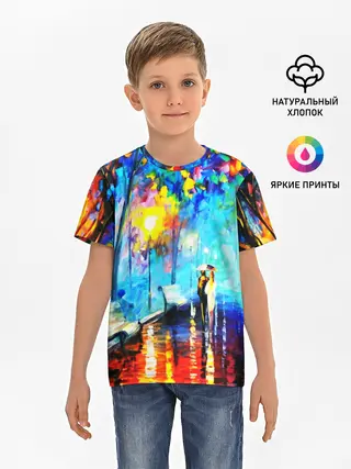 Детская базовая футболка / ВЕЧЕРНЯЯ ПРОГУЛКА